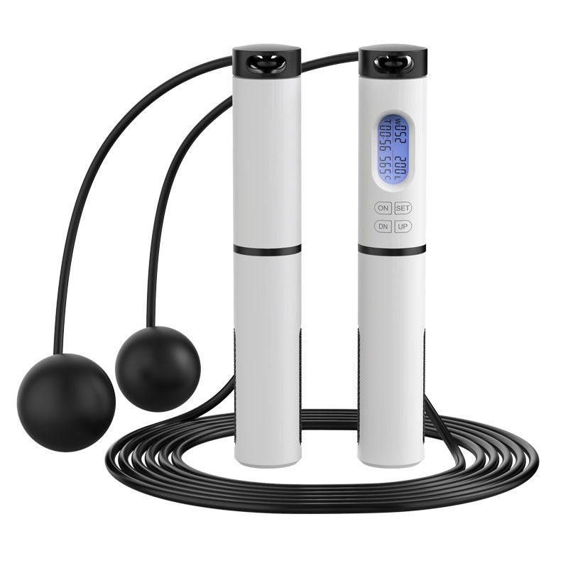 Fitness Weight Loss Smart Rope Skipping Counting with electronic screen and anti-wind design for smooth skipping.